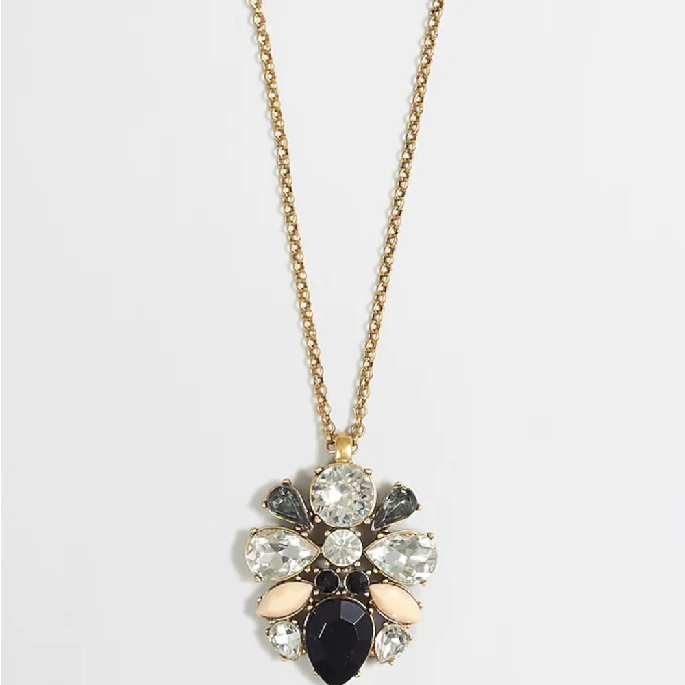 Jcrew Gold and Black Pendant Necklace